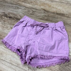 Purple Cotton Shorts